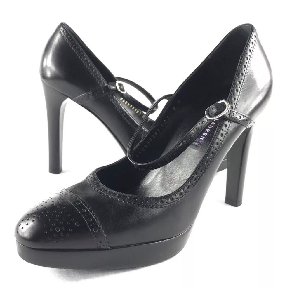 RALPH LAUREN COLLECTION Purple Label Black Heels